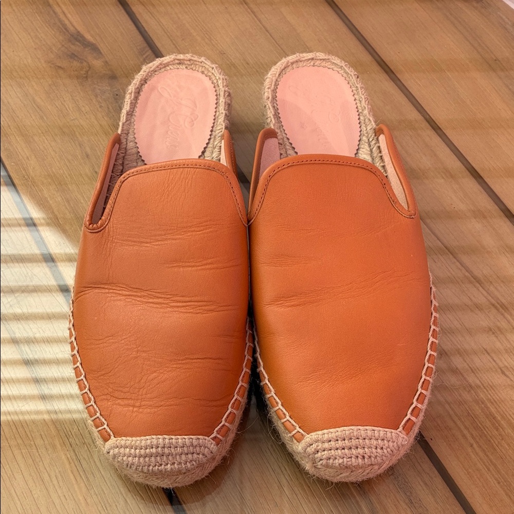 J.Crew leather Slip-On Espadrille Mules